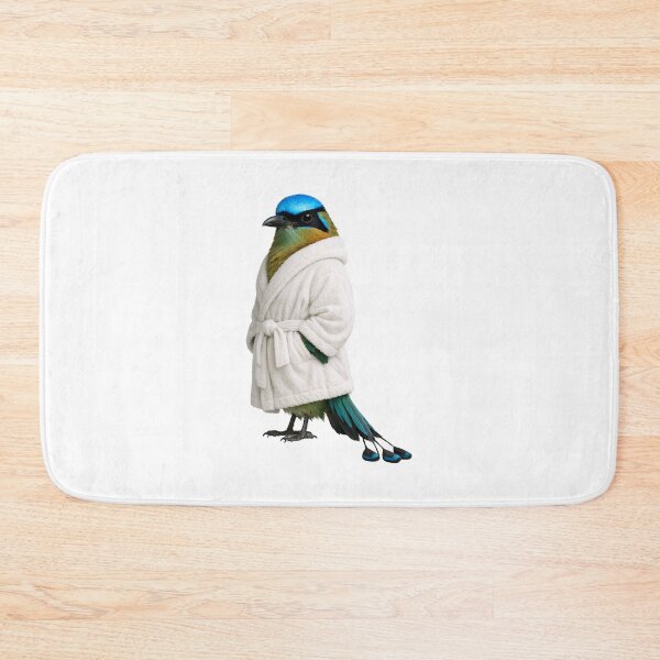 Item preview, Blue-Crowned Motmot Bathrobe designed and sold by Sillytoe.
