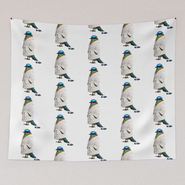 Item preview, Blue-Crowned Motmot Bathrobe designed and sold by Sillytoe.