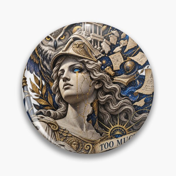 Item preview, Athena Too Much to Know - Celestial Wisdom designed and sold by ArtisElec.