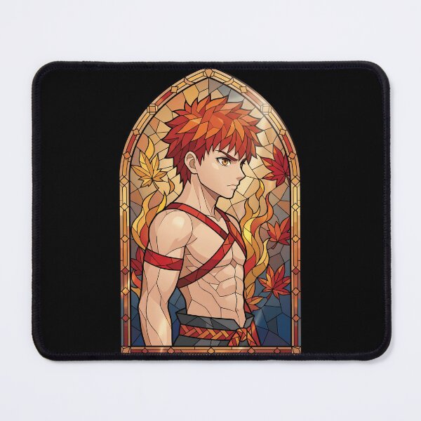 Item preview, Shirou Emiya Fate Stay Night Autumn Stained Glass Resolve designed and sold by mildaclairmo.