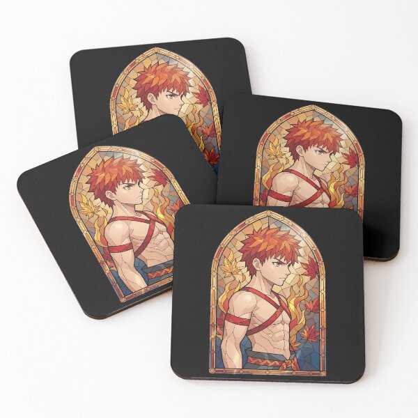 Item preview, Shirou Emiya Fate Stay Night Autumn Stained Glass Resolve designed and sold by mildaclairmo.