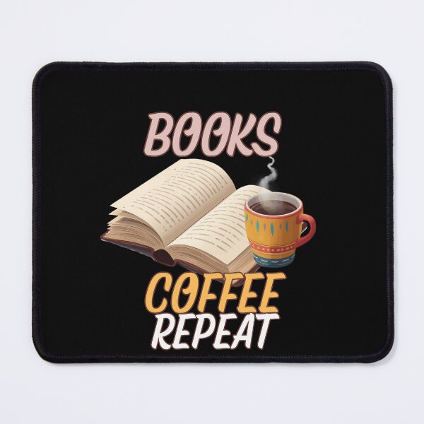 Item preview, Books Coffee Repeat – Cozy Coffee and Book Lover designed and sold by Bawek85Designs.