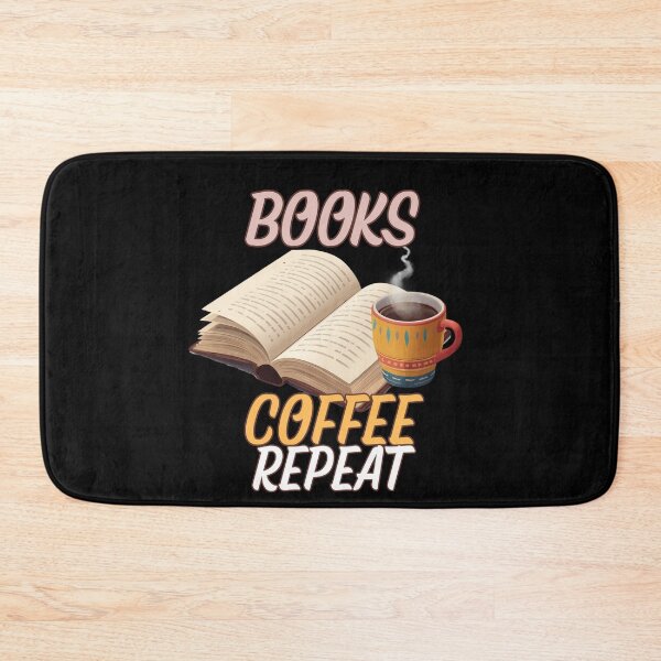 Item preview, Books Coffee Repeat – Cozy Coffee and Book Lover designed and sold by Bawek85Designs.
