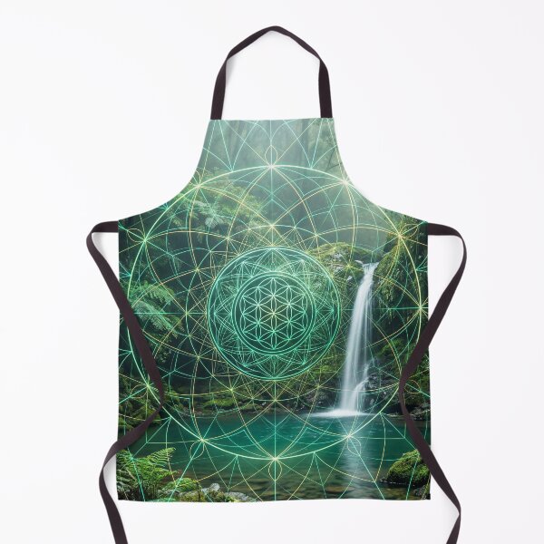 Item preview, Glowing Green Sacred Geometry Rainforest Waterfall | Monkeybusiness designed and sold by monkeybusiness.pt.