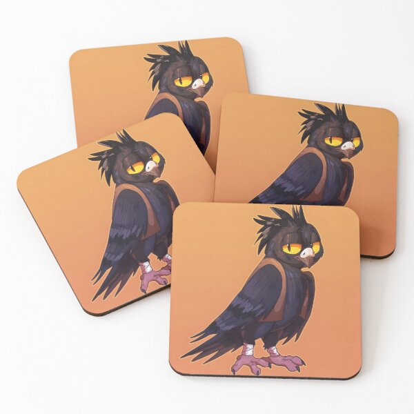 Item preview, Stylish Black Bird Character with Orange Background designed and sold by Fibi-studio.