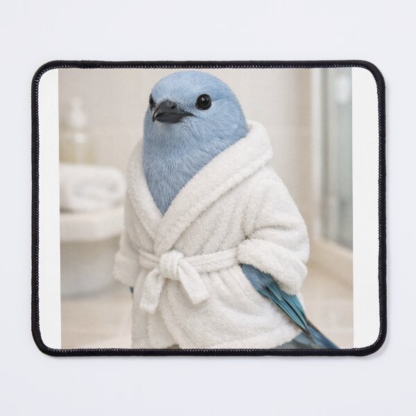 Item preview, Blue-Grey Tanager Bathrobe designed and sold by Sillytoe.