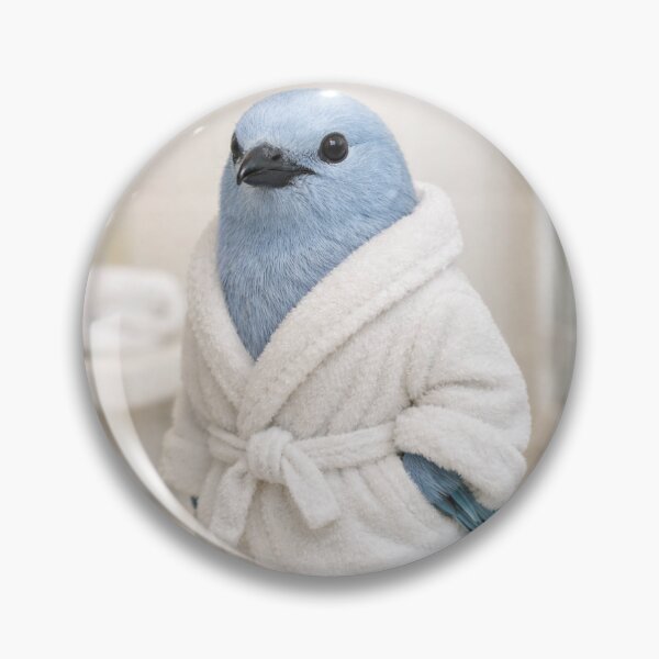 Item preview, Blue-Grey Tanager Bathrobe designed and sold by Sillytoe.