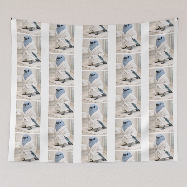 Item preview, Blue-Grey Tanager Bathrobe designed and sold by Sillytoe.