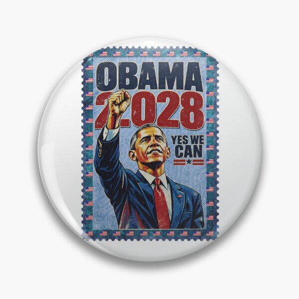 Item preview, Obama 2028 Yes We Can Again Vintage Postage Stamp Political humor designed and sold by Youngkev-arts.
