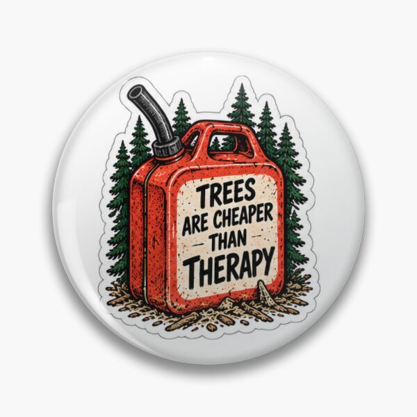 Item preview, Trees Are Cheaper Than Therapy Funny Lumberjack Chainsaw designed and sold by trippinimages.