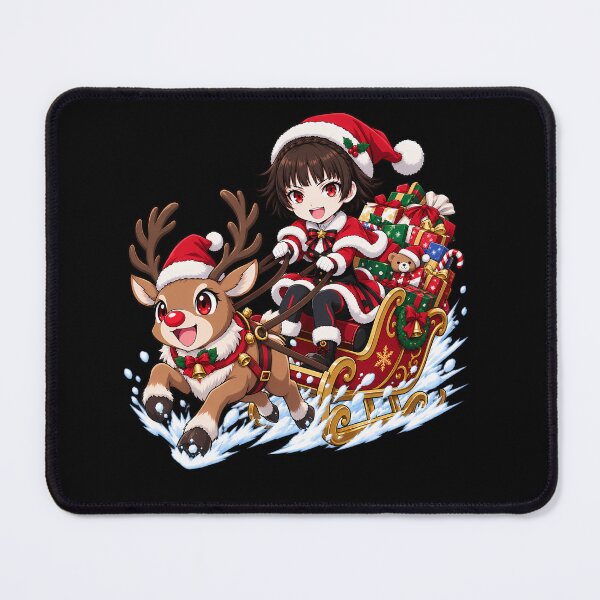 Item preview, Makoto Niijima Persona 5 Christmas Sleigh Reindeer Delivery designed and sold by mildaclairmo.