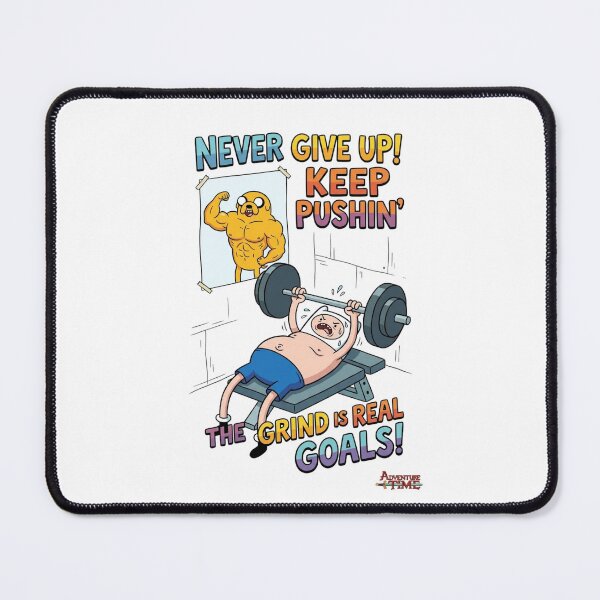 Item preview, Never Give Up Gym Workout Motivational Illustration designed and sold by FreakToons.