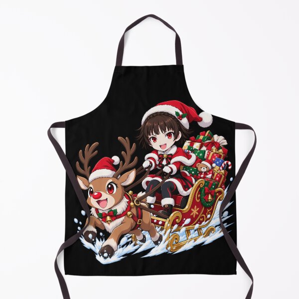 Item preview, Makoto Niijima Persona 5 Christmas Sleigh Reindeer Delivery designed and sold by mildaclairmo.