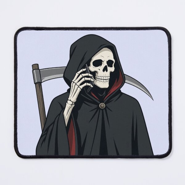 Item preview, Grim Reaper Talking on the Phone designed and sold by SweetLilith.