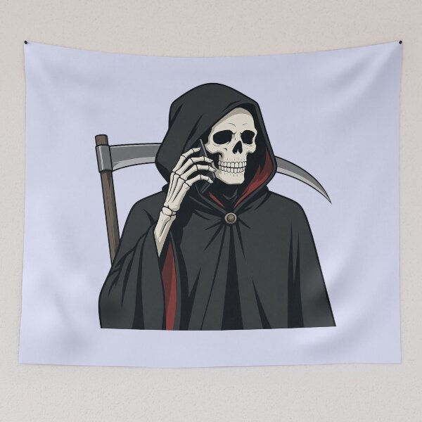 Item preview, Grim Reaper Talking on the Phone designed and sold by SweetLilith.