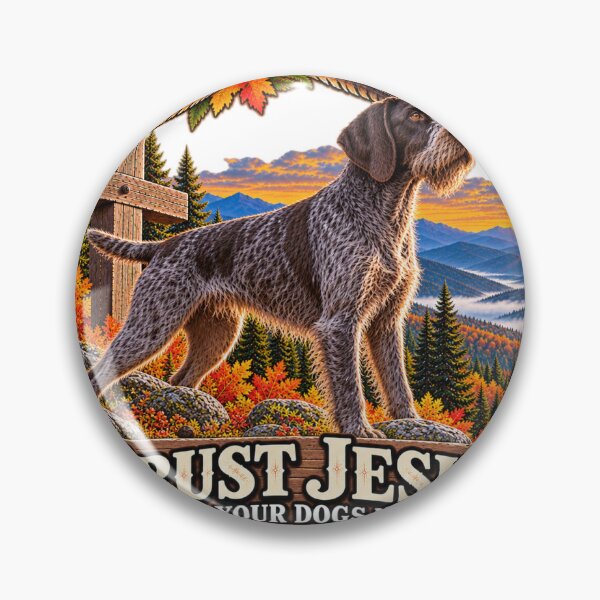 Item preview, German Wirehaired Pointer – Trust Jesus and Your Dog’s Nose designed and sold by AmateurUpland.