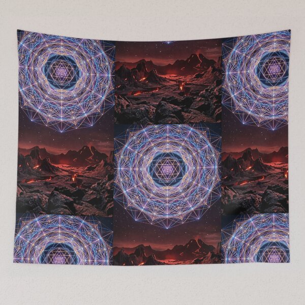 Item preview, Glowing Sri Yantra Volcanic Lava Landscape | Monkeybusiness designed and sold by monkeybusiness.pt.