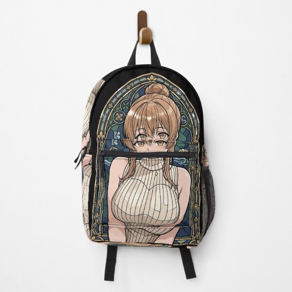 Item preview, Aina Yoshiwara Grand Blue Seashell Stained Glass Anime Girl Portrait designed and sold by mildaclairmo.