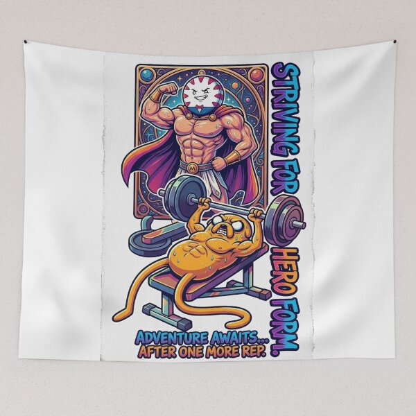 Item preview, Striving For Hero Form Gym Workout Illustration designed and sold by FreakToons.