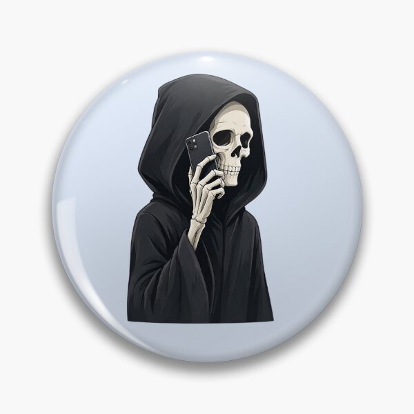 Item preview, Grim Reaper Talking on the Phone designed and sold by SweetLilith.