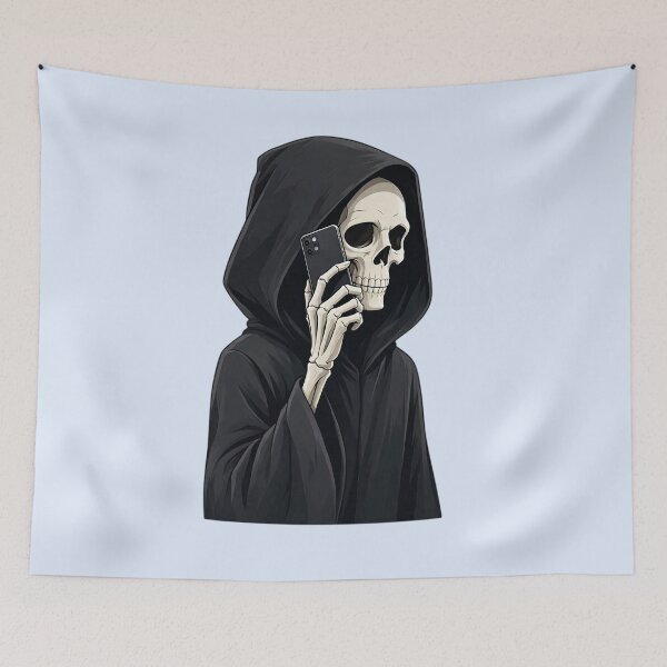 Item preview, Grim Reaper Talking on the Phone designed and sold by SweetLilith.
