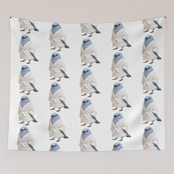 Item preview, Blue-Grey Tanager Bathrobe designed and sold by Sillytoe.