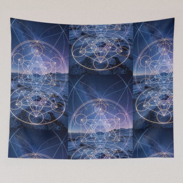 Item preview, Glowing Metatron's Cube Snowy Landscape Reflection | Monkeybusiness designed and sold by monkeybusiness.pt.