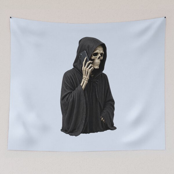 Item preview, Grim Reaper Talking on the Phone designed and sold by SweetLilith.