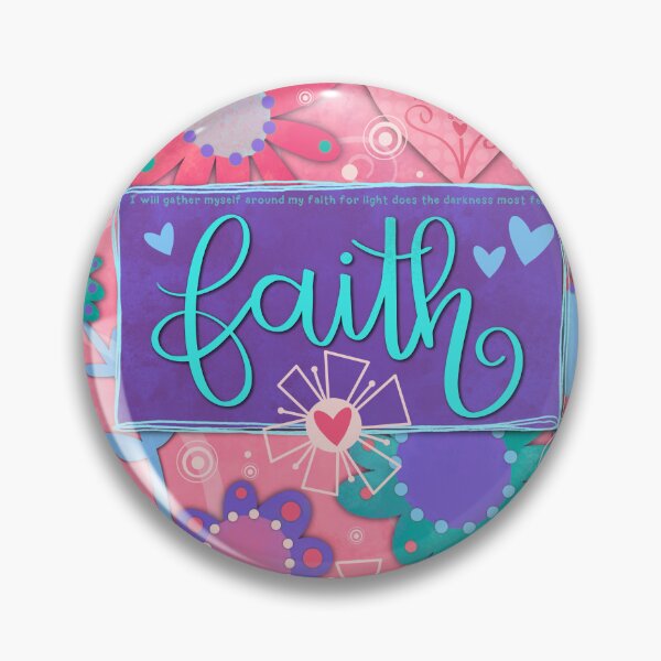 Item preview, Faith – Pink and Purple Christian Floral Sticker designed and sold by Inspirivity.