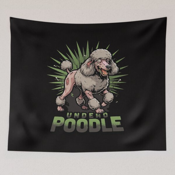 Item preview,  Poodle Undead Creature Zombie Creepy Dystopian Horror  designed and sold by OurFunnyDesigns.