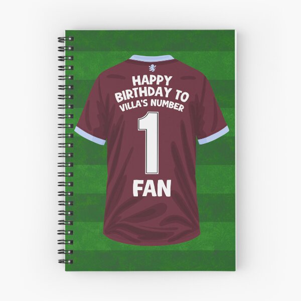 Item preview, Aston Villa Number One Fan Birthday Football Design designed and sold by The Home Of Pink Peach.