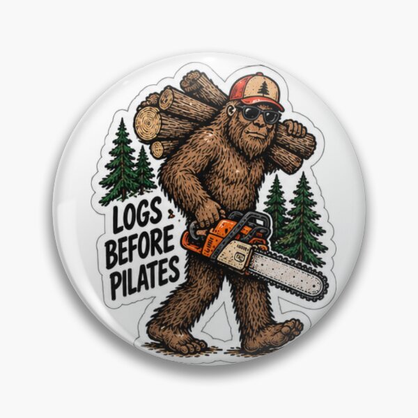 Artikelvorschau, Holzfäller vor Pilates Lustiger Bigfoot Holzfäller Kettensäge entworfen und verkauft von trippinimages.