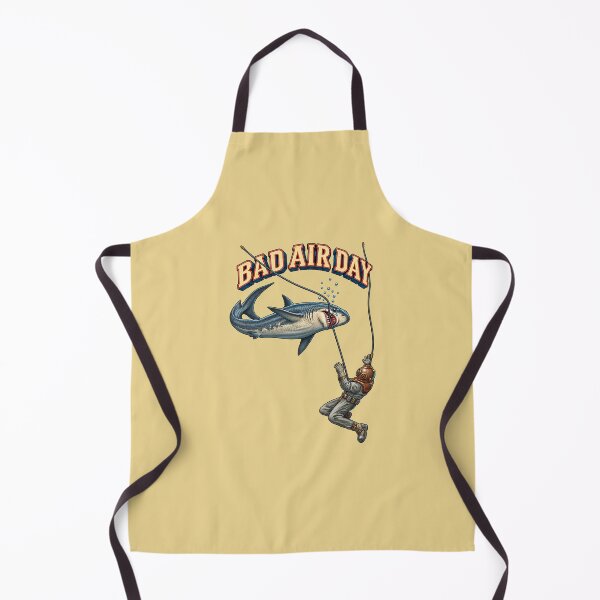 Item preview, Vintage Diver with a Diving Helmet and a Great White Shark URM designed and sold by urmaddad.