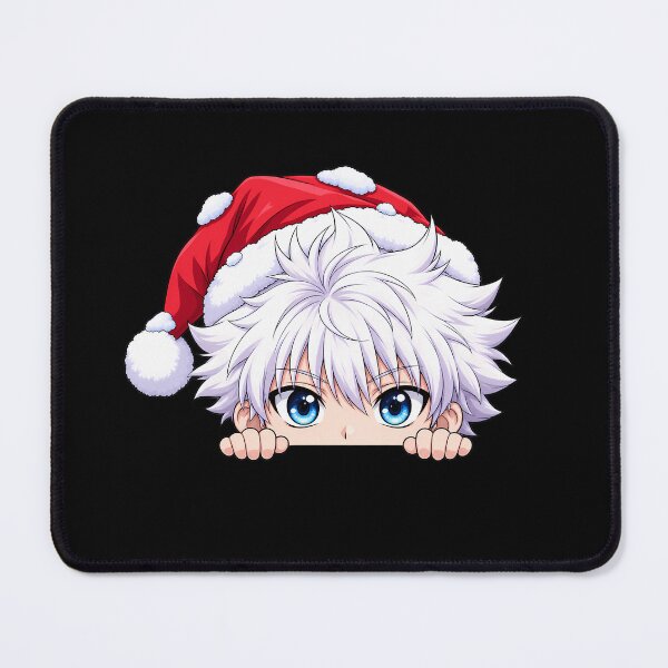 Item preview, Killua Zoldyck Christmas Peeking Santa designed and sold by mildaclairmo.