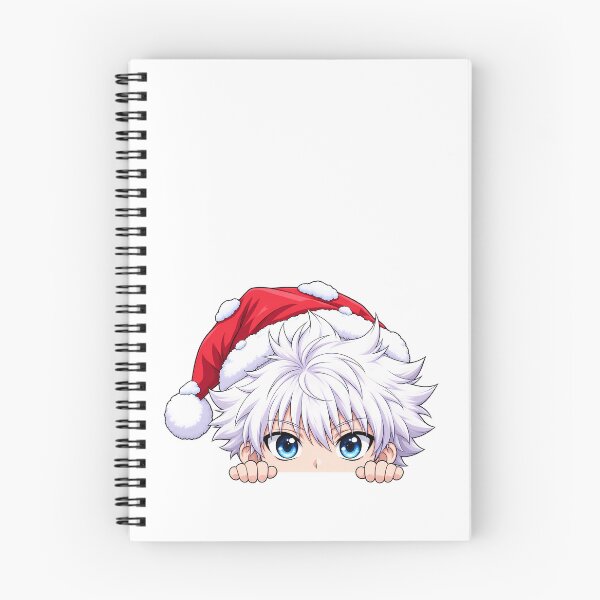 Item preview, Killua Zoldyck Christmas Peeking Santa designed and sold by mildaclairmo.