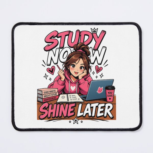 Item preview, Study Now Shine Later – Cute Student Motivation designed and sold by Smart-ish Studio.