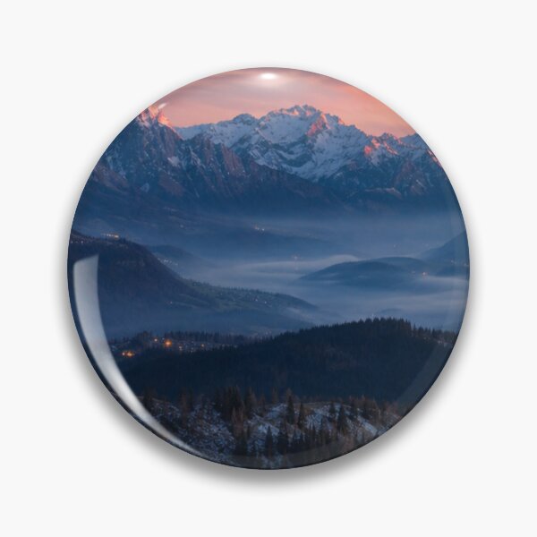 Item preview, French Alps Twilight Mountain Village Wall Art Canvas Print designed and sold by ShieldRockPrints.