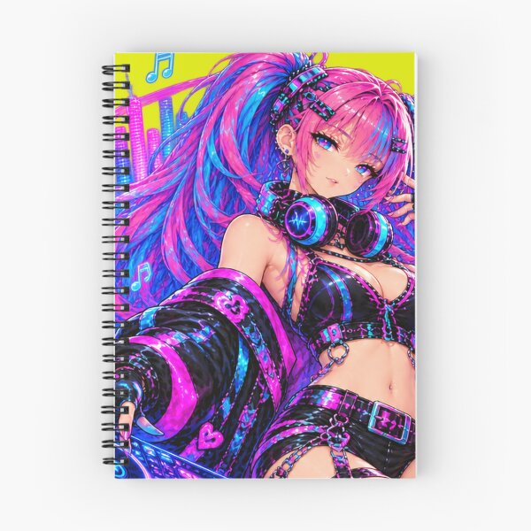 Item preview, Neon Rhythm: Cyberpunk Anime DJ Girl designed and sold by Kubbykat.