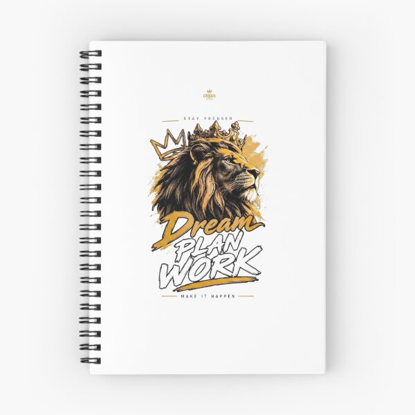 Item preview, Dream Plan Work Crown Lion Motivation designed and sold by UrbanKosi.