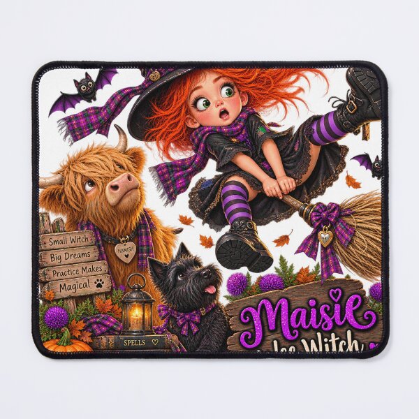 Item preview, Maisie – Wee Witch in Training | Funny Scottish Witch designed and sold by Thistleinkart.