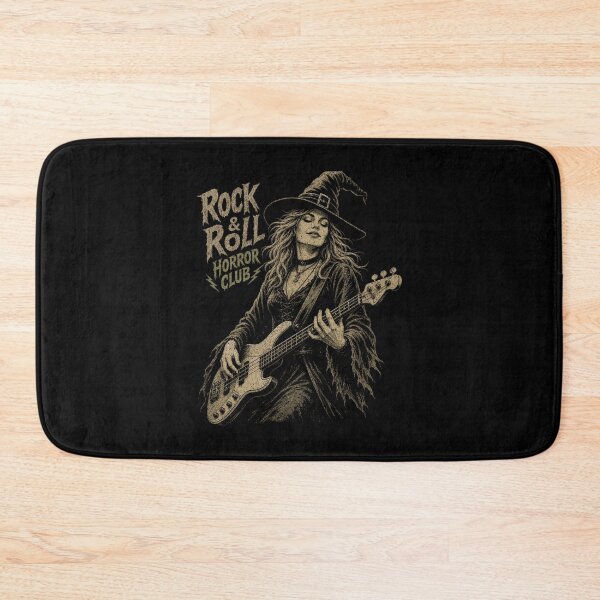 Item preview, Witch Playing Bass Guitar - Rock & Roll Horror Club designed and sold by Nacho Average Designs.