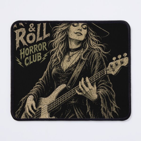 Item preview, Witch Playing Bass Guitar - Rock & Roll Horror Club designed and sold by Nacho Average Designs.