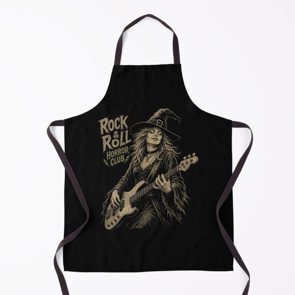 Item preview, Witch Playing Bass Guitar - Rock & Roll Horror Club designed and sold by Nacho Average Designs.