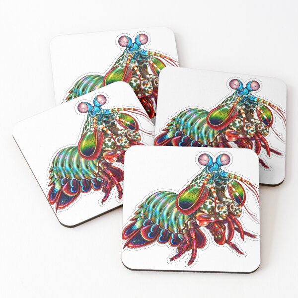Item preview, Peacock Mantis Shrimp Holographic Sticker Art designed and sold by KenworksDigital.