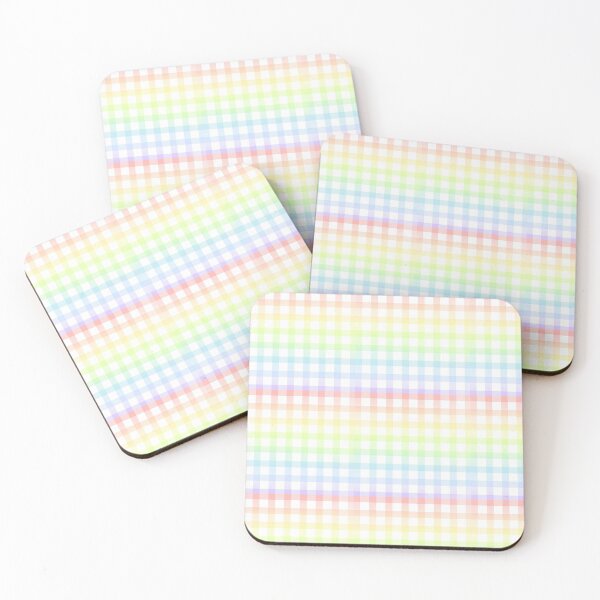 Item preview, Pastel Rainbow Gingham Checkered Pattern designed and sold by Cleairydelulu.