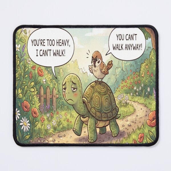 Item preview, Funny Turtle and Bird Dialogue designed and sold by AfresStudio.