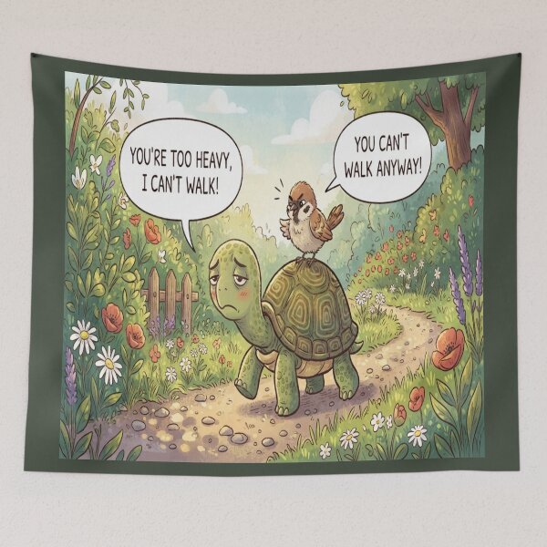 Item preview, Funny Turtle and Bird Dialogue designed and sold by AfresStudio.