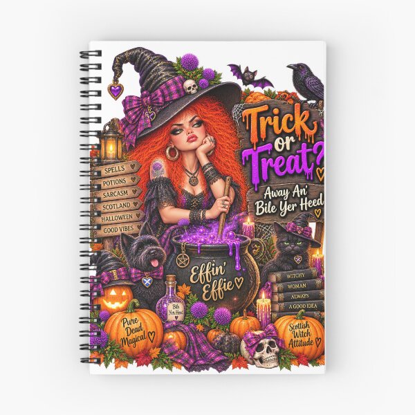 Item preview, Effin’ Effie – Trick or Treat? Away An’ Bile Yer Heed designed and sold by Thistleinkart.