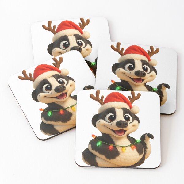 Item preview, Panda Pied Ball Python Christmas designed and sold by Sillytoe.