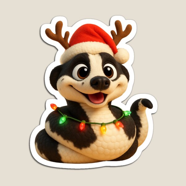 Item preview, Panda Pied Ball Python Christmas designed and sold by Sillytoe.